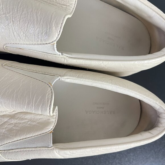 BALENCIAGA men's loafers White genuine leather size 11 shoes - Picture 6 of 8